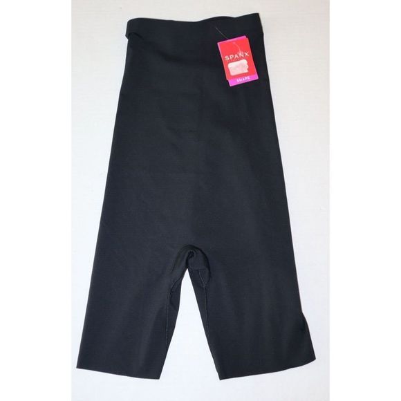 Spanx Women's Sz XS Very Black High-Waist Mid-Thigh Shaping Shorts Shapewear $72 - Picture 1 of 8